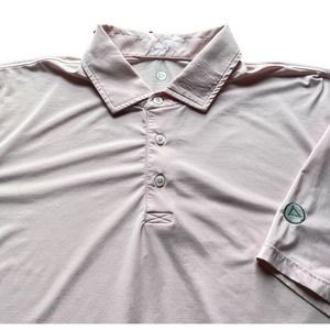 B. DRADDY Sport Meyers Park Country Club Polo Shirt Golf USA Made Pink Large Men